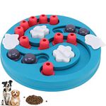 PetVogue Dog Slow Feeder Bowl, Puzzle Toy For Dispensing Treats, Pet Play Toys Game For Training Iq & Feed, Food Dispenser For Small, Medium, Large - Dogs, Cats, Pets & Puppies (Blue)