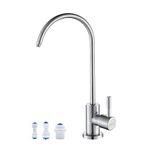 KAIYING Drinking Water Faucet, Lead-Free Filtered Water Faucet Fits Most Reverse Osmosis Units or Water Filtration System in Non-Air Gap, Kitchen RO Faucet, SUS304 Stainless Steel, Brushed Nickel¡­