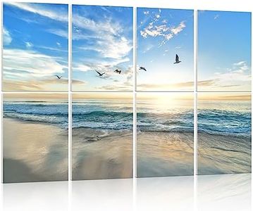 HLJ ART Acoustic Panels Soundproof Wall Panels: Sound Absorbing Wall Art Sound Proofing Padding for Recording Studio Acoustical Treatments 8 Pack 12x16''