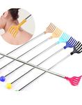 Khujli Stick (Set / PACK Of 2 PCS)18 INCH STAINLESS STEEL Back Body Itch Scratcher and Massage ASSORTED Multi color