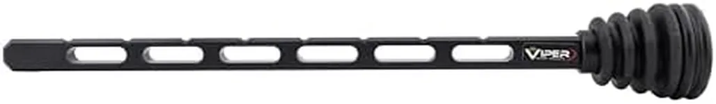 VIPER Archery - Dovetail Riser Compound Bow Stabilizer - Fits Directly into Bow Riser. Adjustable Length. Includes Lock Knob, Dampener & Adjustable Weights. Made in USA (10-Inch)
