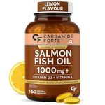 Carbamide Forte Salmon Omega 3 Fish Oil Capsules | Salmon Fish Oil Omega 3 Capsule 1000mg For Men & Women | Omega3 Fishoil Supplement For For Heart, Joints, Bones & Skin - 150 Softgels