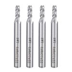 sourcingmap 4PCS 6mm Shank 4mm x 11mm Straight Flat Nose End Mill Cutter CNC Router Bits 4 Flute