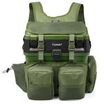 Crystals Fishing Tackle Box & Rucksack Seat, Lure Storage Case, Organizer with Padded Seat & Straps, Fly Sea Coarse Fishing Backpack, Tackle Storage (Fishing Bucket Box with Rucksack)