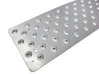 Handi-Treads Non Slip Aluminum Stair Tread, Mill Finish Silver, 3.75" x 30" with Color Matching Wood Screws, Each