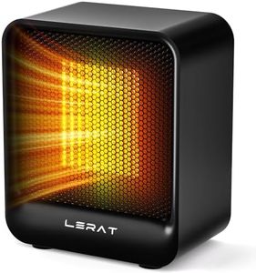 Electric Space Heater, Small Heater for Indoor Use, 500 Watts High Output & 2 Speeds, Mini Personal Heater for Office Desk Camping, Black