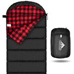 Mcota Cotton Flannel Sleeping Bag for Adults, 100% Cotton Lining Sleeping Bag for Camping, Hiking, Backpacking Travel, Lightweight & Portable,3-4 Season Warm Weather Use