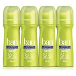 Ban Powder Fresh Roll-on Antiperspirant Deodorant, 24-Hour Protection, Pack of 4