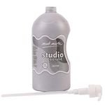 Mont Marte Discovery School Acrylic, Silver, 1/2 Gallon (2 Liter). Ideal for Students and Artists. Excellent Coverage and Fast Drying. Pump Lid Included.
