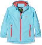 Trespass Qikpac Jacket, Aquatic, 9/10, Compact Packaway Waterproof Jacket Kids Unisex, Age 9-10, Blue