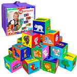 magdum 18 Building Blocks - Baby Blocks - Stacking Blocks - Soft Blocks - Soft Toys For Babies - Stacking Toys - Soft Play Shapes - Baby Toys 6 months plus - Sensory Toys for Babies - Building Toys
