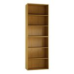 URBNLIVING Wide 6 Tier Wooden Shelf Display Bookcase (Beech)