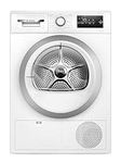 Bosch WTH85223GB Heat Pump Tumble Dryer with 8kg Capacity, AutoDry, A++ Energy Rating, AntiVibration Design, White, Freestanding