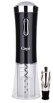 Ozeri Nouveaux II Electric Wine Opener in Black, with Free Foil Cutter, Wine Pourer and Stopper