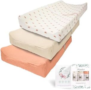 Primlect Muslin Changing Pad Cover for Boys Girls 100% Cotton Fitted Baby Diaper Changing Table 3 Pack Soft and Breathable for Standard Changing Table Topper 32"x16"
