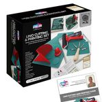 Complete Lino Cutting & Printing Set (30-Pieces) – by Zieler® - Ideal for Projects Such as Greeting Cards, Stamps & Much More. Includes Starter Booklet!