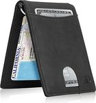 Slim Bifold Wallets for Men - Minimalist Front Pocket Card Holder with Money Clip RFID Blocking