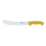 ZWILLING Twin Master 10" Butcher Knife | 57 Rockwell Hardness | Ergonomic Non-Slip Synthetic Resin Yellow Handles with Enclosed Tang | Made in Spain