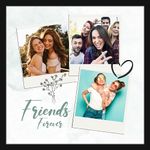 Mad Masters Friendship Day Gift for Best Friend Boy Girl, Personalised Photo Frame With Photo Upload, Customised Collage (Friends Forever - 3 Images)