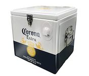 Official Corona [12 Beer Capacity - 12 L] Strong Aluminium Retro Cooler Ice Box (With Carry Handles & Bottle Opener)