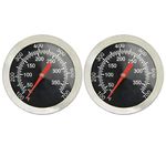 Onlyfire Professional BBQ Thermometer, 2" Gas Grill Char-Grillers Thermometer, 2-Pack Charcoal Smoker Temperature Gauge