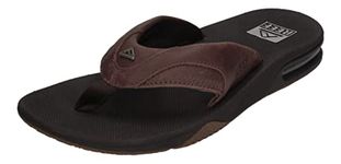 Reef Men's Leather Fanning Lux Espresso, Size 9M
