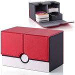 EPHOSHI MTG Deck Box,Card Storage Box With Magnetic Lid,Card Deck Holer with 2 Dividers Fits 380+Cards,Collect Card Box for YGO,TCG,PTCG