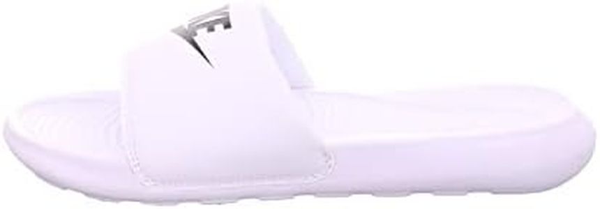 Nike Victori One Men's Slide, White/White/Black, Size 10