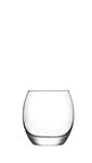 LAV 6X Clear 405ml Empire Tumbler Glasses - Stemless Kitchen Water Whiskey Wine Gin Juice Cocktail Drinking Glass Set