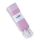 HABER Turkish Style Premium Cotton Bath Towel Aura Collection, Pack of 1, Pink Paradise