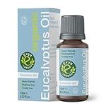 100% Natural Organic Eucalyptus Essential Oil 15ML Therapeutic Grade for Hair Care, Skin Care, Bath, Diffuser Undiluted & Cruelty Free