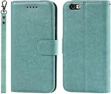 Cavor for iPhone 6, iPhone 6S Wallet Case for Women, Flip Folio Kickstand PU Leather Case with Card Holder Wristlet Hand Strap, Stand Protective Cover for iPhone6/ iPhone6s 4.7'' Phone Cases-Light Green