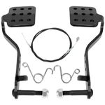 GREHUA Go Kart Pedals,Go Cart Brake Pedal with 71" Throttle Cable Kit for Predator 212cc 196cc 6.5hp Road Rocket Azusa Fun Kart Radio Flyer Carter Vintage Racing Drift Trike Heavy Duty Parts Black