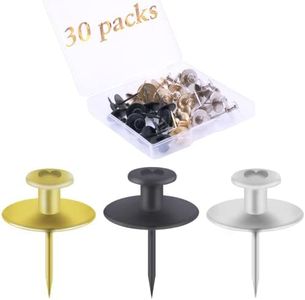 30 PCS Push Pins Picture Hanger Hooks, Double Headed Nails Push Pin Thumbtacks for Wall Hangings Picture, Decorative Small Hook Pins for Drywall Cork Board Home Office Photo Decorations