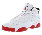 Jordan 6 Rings Little Kids' Shoes, White/University Red-black, 6.5 US Big Kid