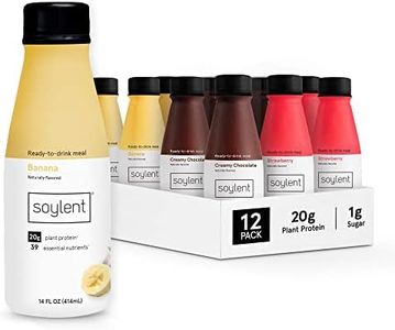 Soylent Meal Replacement Shake, Banana Split Variety Pack, Contains 20g Complete Vegan Protein, Ready-to-Drink, 14oz, 12 Pack