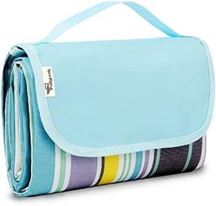 PrettyLively Picnic Blanket Outdoor Waterproof Picnic Mat Portable Large Mat for Family Concerts,Beach,Hiking,Camping,Park 79" x 57" (Blue)