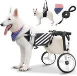 Lokshun Large Dog Wheelchair for Back Legs with Multi-Function Pet Lift, Wheelchair for Dogs Thickened, Adjustable Back Leg Dog Wheel Chair, Dog Carts with Wheels for Disabled Hind Legs (Black-XL)