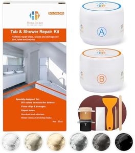 Tub, Tile and Shower Repair Kit (Color Match), 3.7oz Fiberglass Repair Kit, Porcelain Repair Kit White/Almond/Black/Bone/Bisque/Biscuit/Grey/Cream/Off White/Beige, Odorless Bathtub Paint
