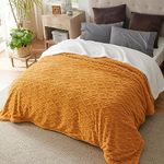 Bedsure Sherpa King Size Blanket for Bed- Fuzzy Soft Cozy Blanket King Size, Fleece Thick Warm Blanket for Winter, Yellow, 108x90 Inches