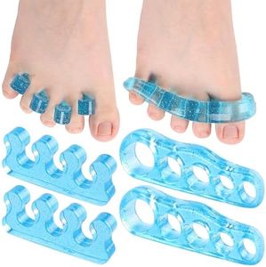 DR JK- Original ToePal: Gel Toe Separators & Toe Spreader (4 Pcs), Fight Bunion, Hammer Toes, Claw Toes, Crooked Toes and More Toe Spacers for Yogis, dancers and Athletes