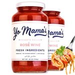 Keto Pasta Sauce by Yo Mama's Foods - No Sugar Added, Low Carb, Low Sodium, Gluten Free, Paleo Friendly, and Made with Whole, Non-GMO Tomatoes! (Rosé, 2-Pack)