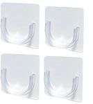 Mirramor Adhesive Wall Hooks Water Rust Resistant & Heavy Duty Sticky Stainless Steel Hooks for Multipurpose Home Storage (U Shape Curtain Holder, 4.00)