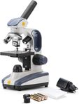 SWIFT SW200DL Microscope for Kids and Students,40X-1000X,Dual Light, Precision Fine Focus, Widefield 10X/25X Eyepiece, Carrying Handle, Cordless, Metal Body