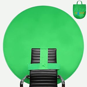 Webaround Big Shot 142cm | Green | Portable Collapsible Webcam Backdrop | Attaches to Any Chair | Wrinkle-Resistant Fabric | Ultra-Quick Setup and Takedown | Perfect for Zoom, Webex, Teams, etc.