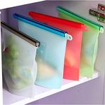 Laxit Reusable Silicone Food Storage Containers for Fridge | Silicone Food Storage Bag | Air Tight Food Storage Containers for Food Fruit Vegetables Meat (Pack of 1)