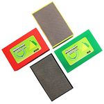 Z-LEAP Diamond Hand Polishing Pads Sanding Bolcks Foam Backing for Tile Granite Marble Concrete Porcelain Stone Glass Ceramic Polishing -Set of 4 Pcs