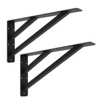 Wdwlbsm 2Pcs Shelf Bracket Countertop Support Brackets 16 Inch Heavy Duty Floating Shelf Bracket Corbels for Countertops, Fireplace Metal Brackets for Shelves Tops Cabinetry Work Bench