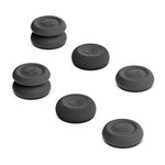 Skull & Co. Skin, CQC and FPS Thumb Grip Set Joystick Cap Analog Stick Cap for Nintendo Switch Pro Controller & PS4 / Slim/Pro Controller- Black, 3Pairs(6pcs)