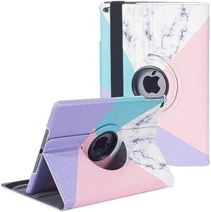 LXS New iPad 10.2" 9th Generation Case 2021/ 8th Generation 2020 / 7th Gen 2019-360 Degree Rotating Multi-Angle Viewing Folio Stand Cases with Auto Wake/Sleep (Marble)